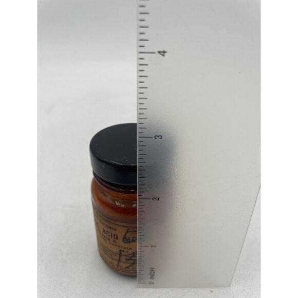 25 Grams Vintage Merck Ascorbic Acid Glass Bottle Label Lid Vitamin C USP - Picture 6 of 6